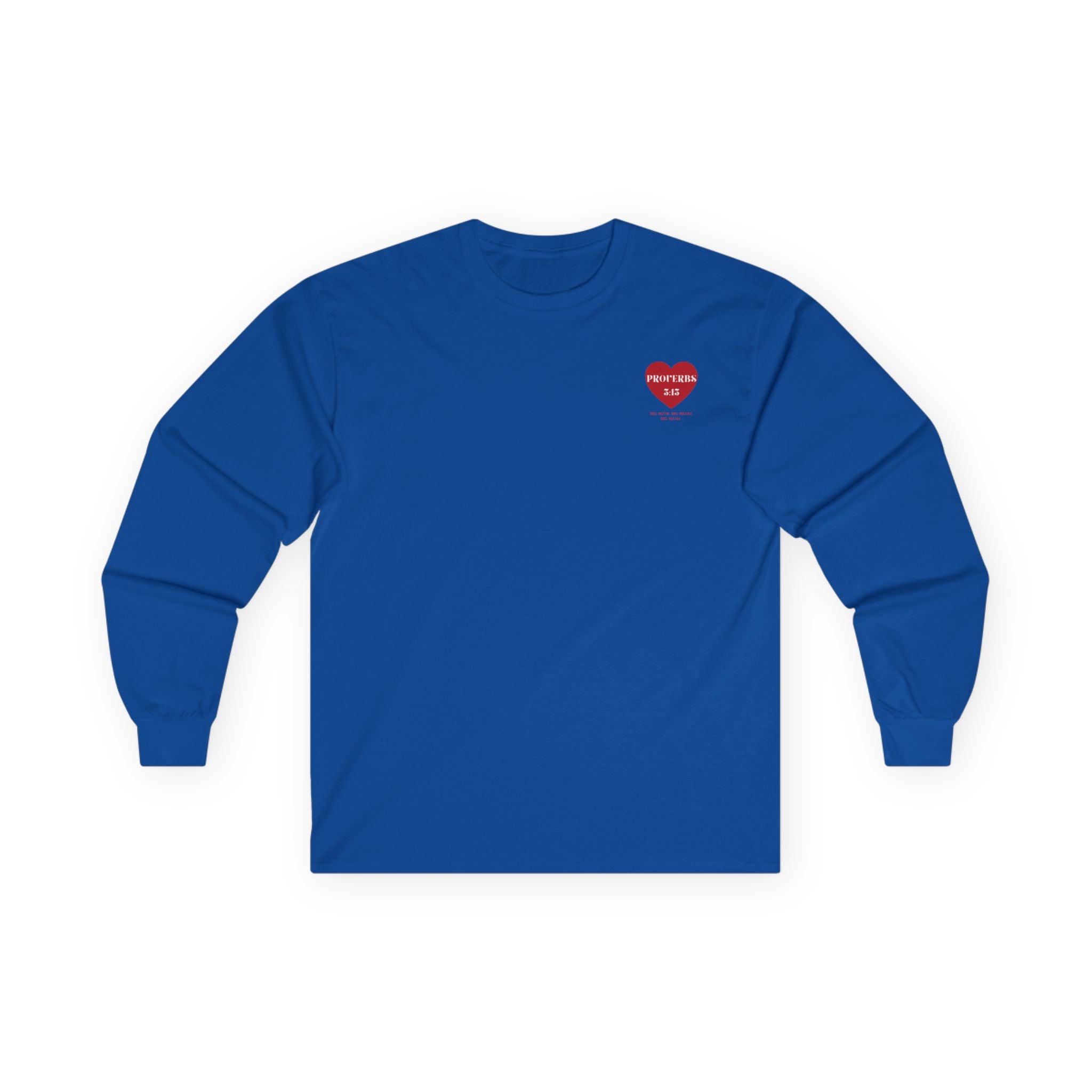 Faith-Inspired Long Sleeve Tee with Proverbs 3:15