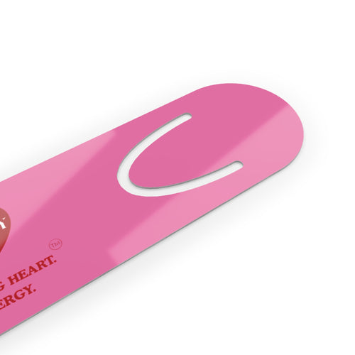 2 Timothy 1:7 Pink Heart Bookmark – Stainless Steel Magnetic Page Marker