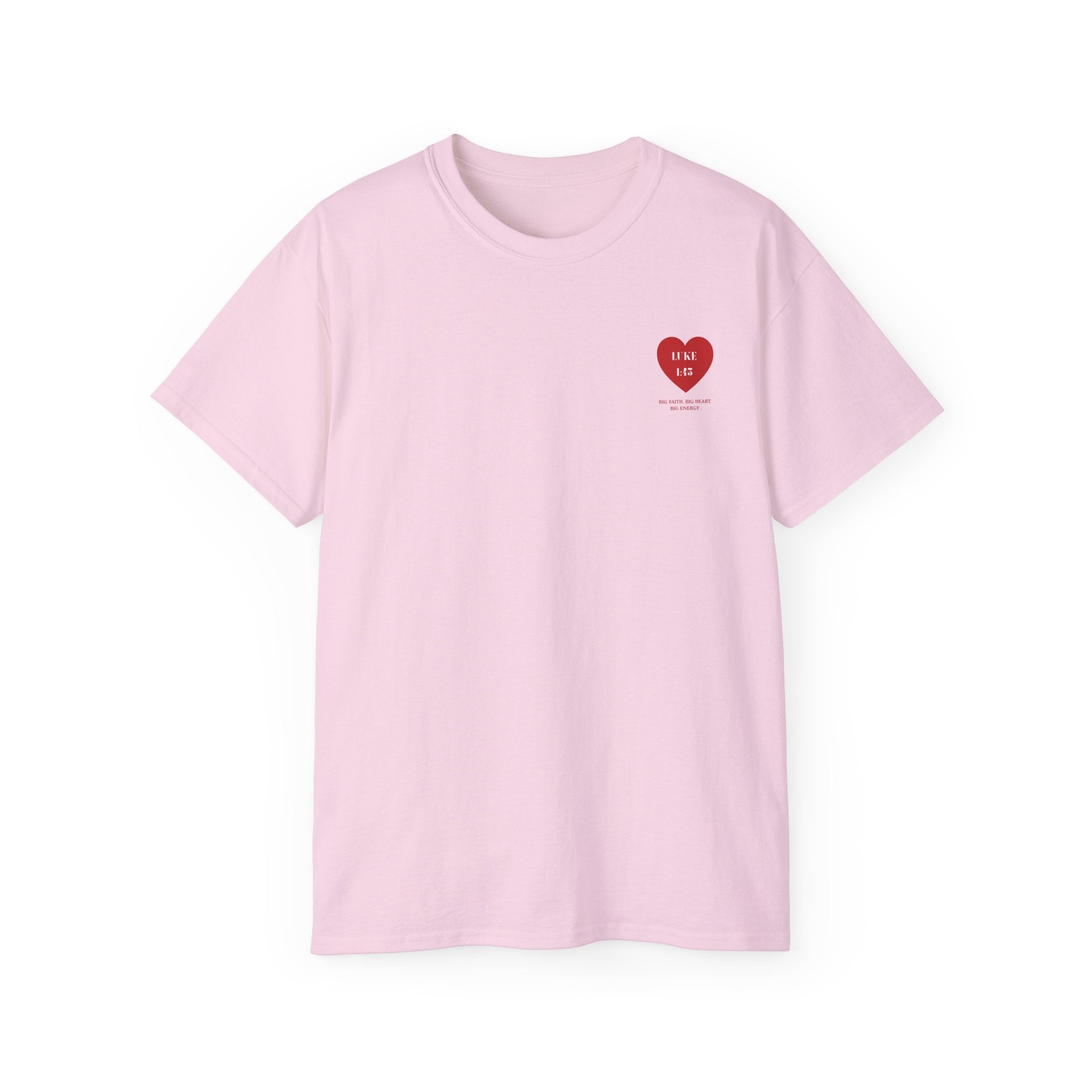 luke 1:45 Heart Unisex Verse ultra cotten– Christian Faith  T-Shirt