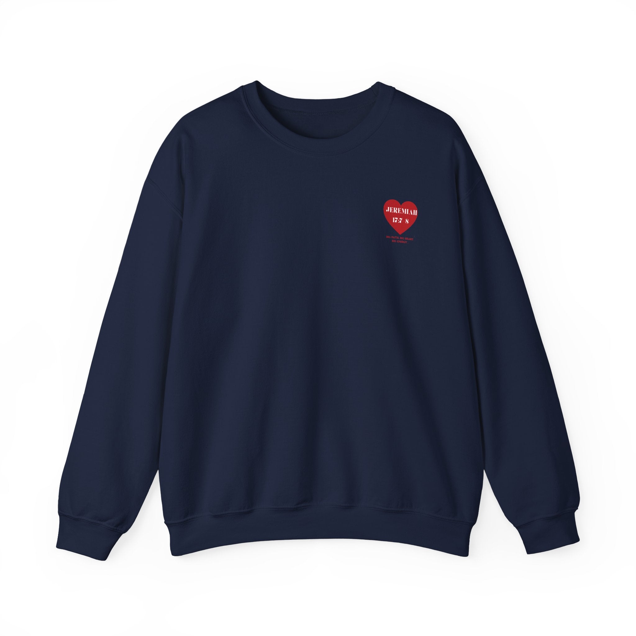 Jeremiah 17:7-8 Heart Crewneck Sweatshirt – Inspirational Bible Verse Pullover