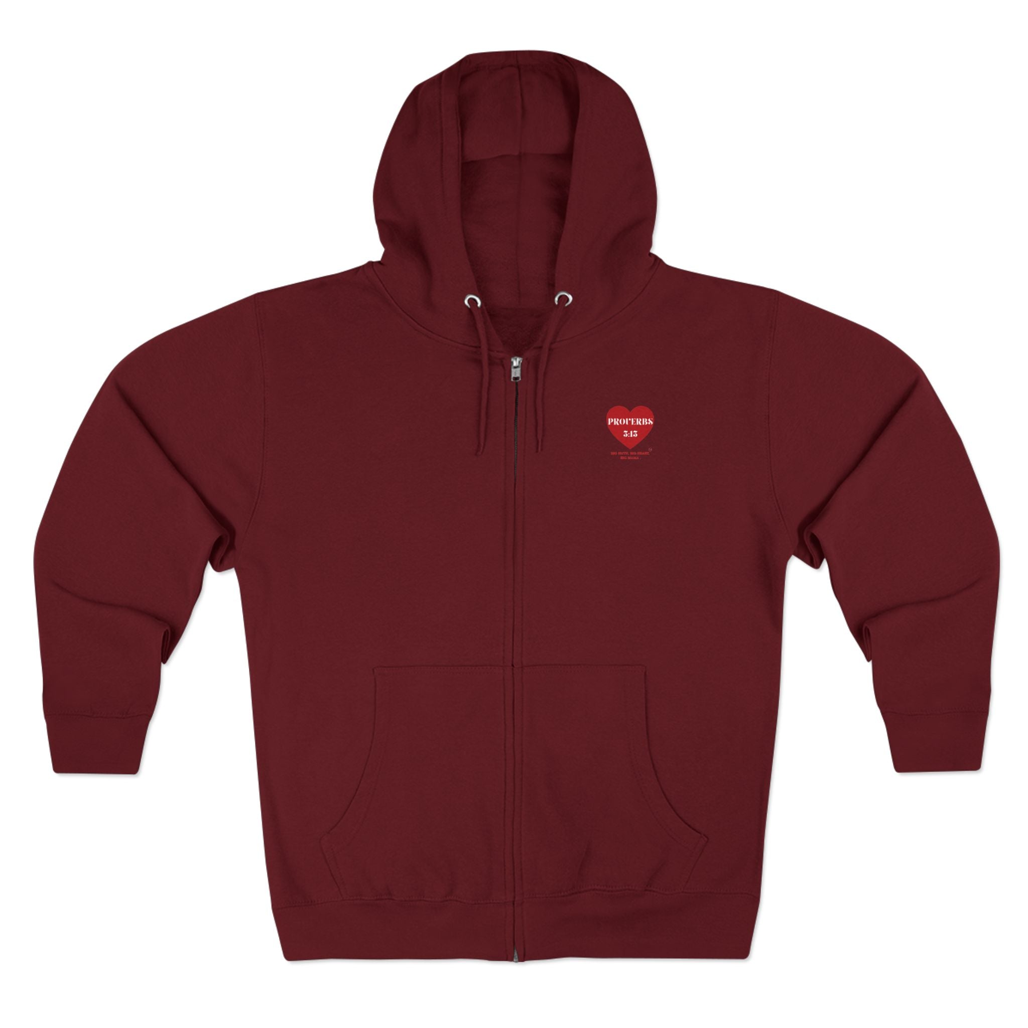 Zip Hoodie - Proverbs 3:15 Heart Graphic Zip-Up Hoodie