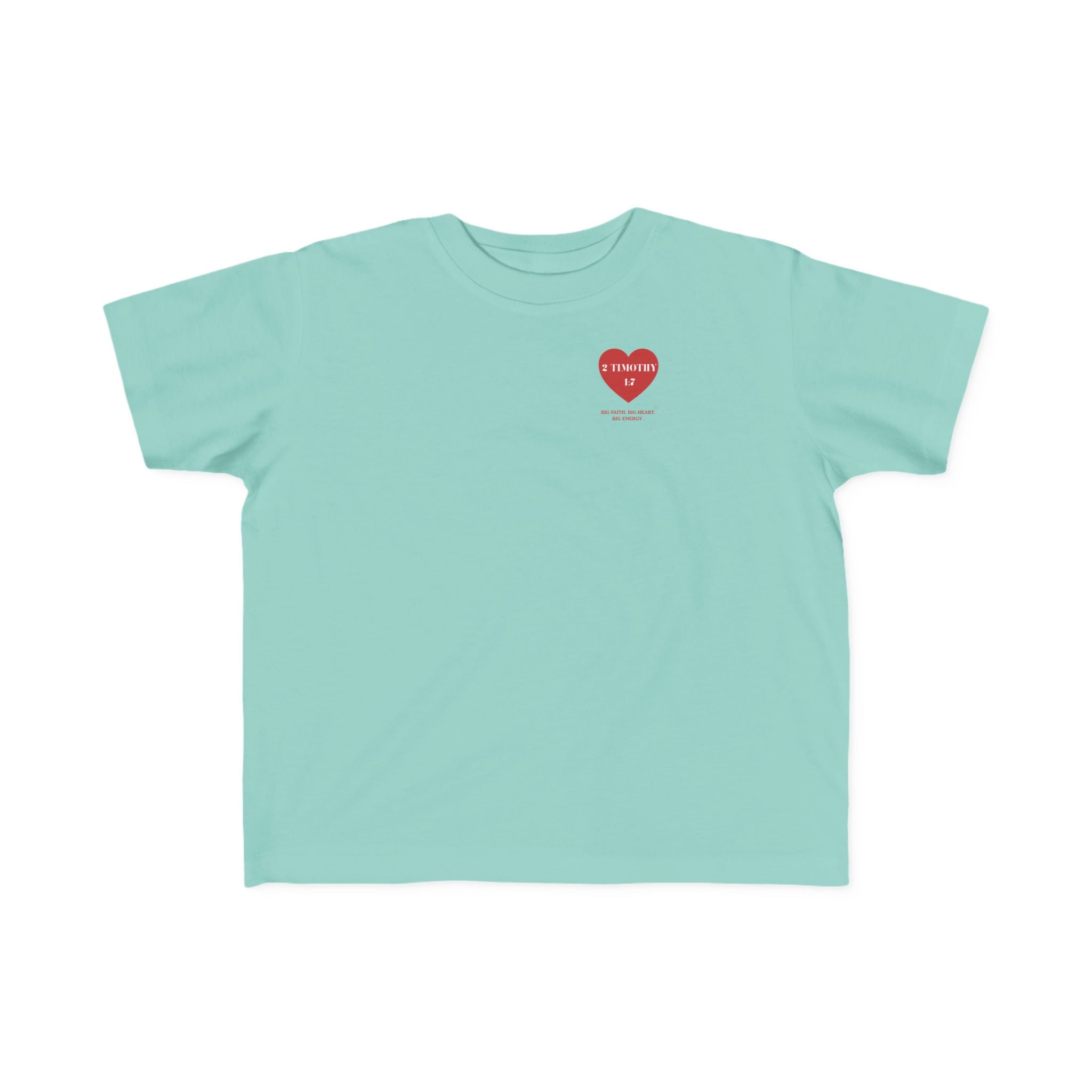 Toddler Jersey Tee — 2 Timothy 1:7 Heart Bible Verse Christian Kids Shirt