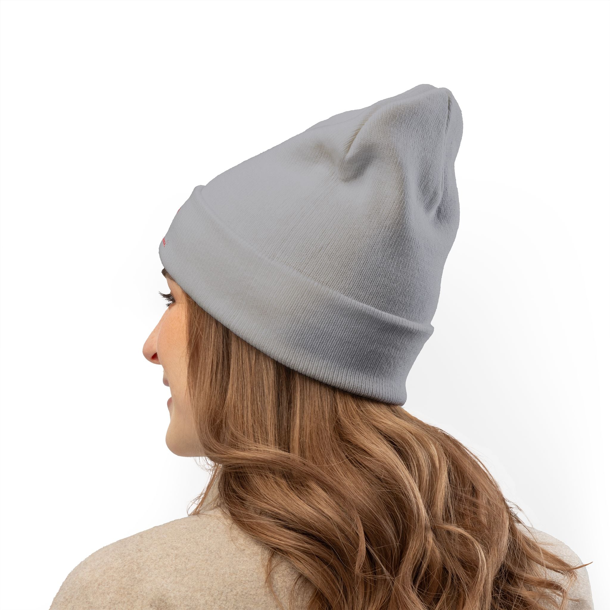Embroidered 'Proverbs 3:15' Heart Knit Beanie — Faith-Inspired Winter Hat