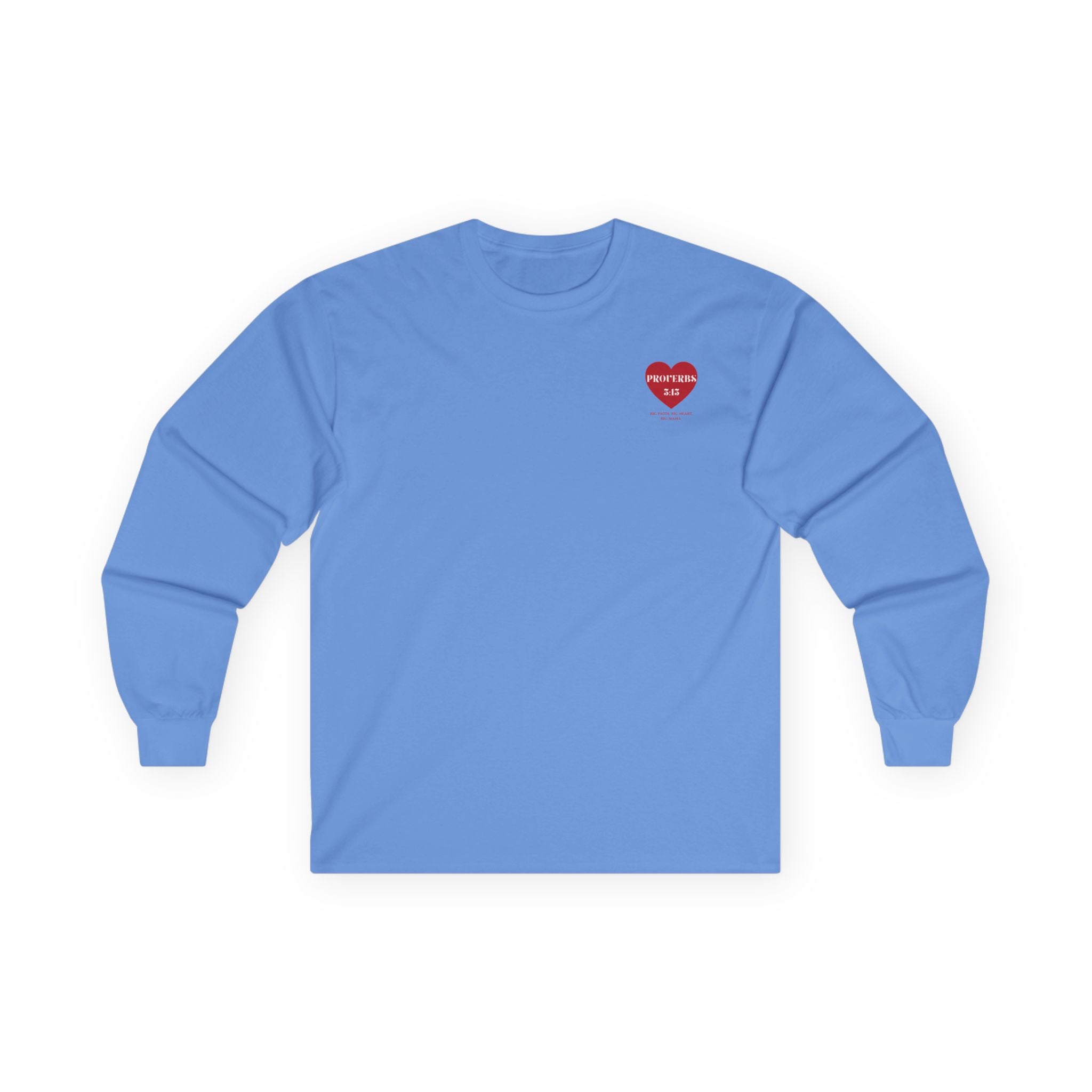 Faith-Inspired Long Sleeve Tee with Proverbs 3:15
