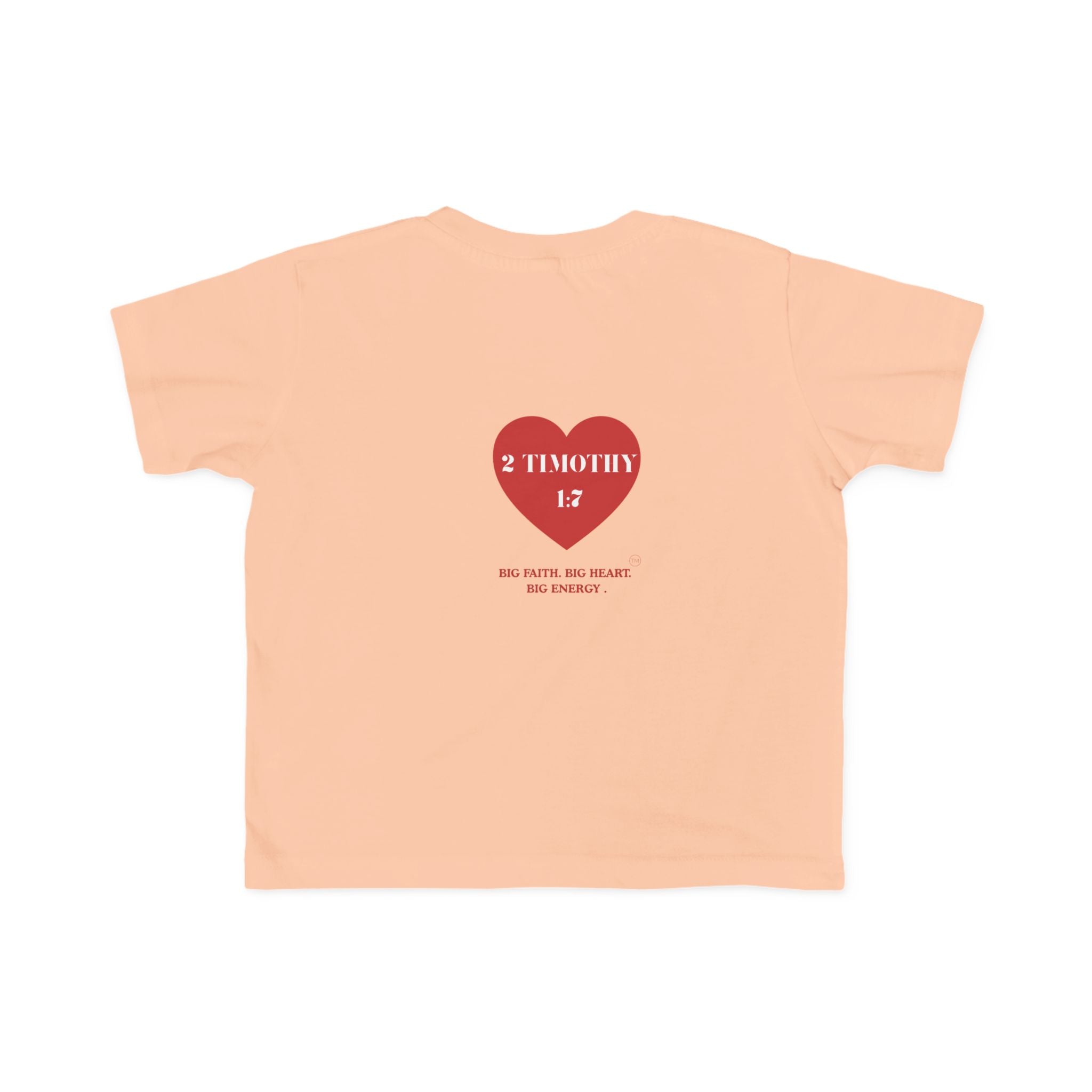 Toddler Jersey Tee — 2 Timothy 1:7 Heart Bible Verse Christian Kids Shirt