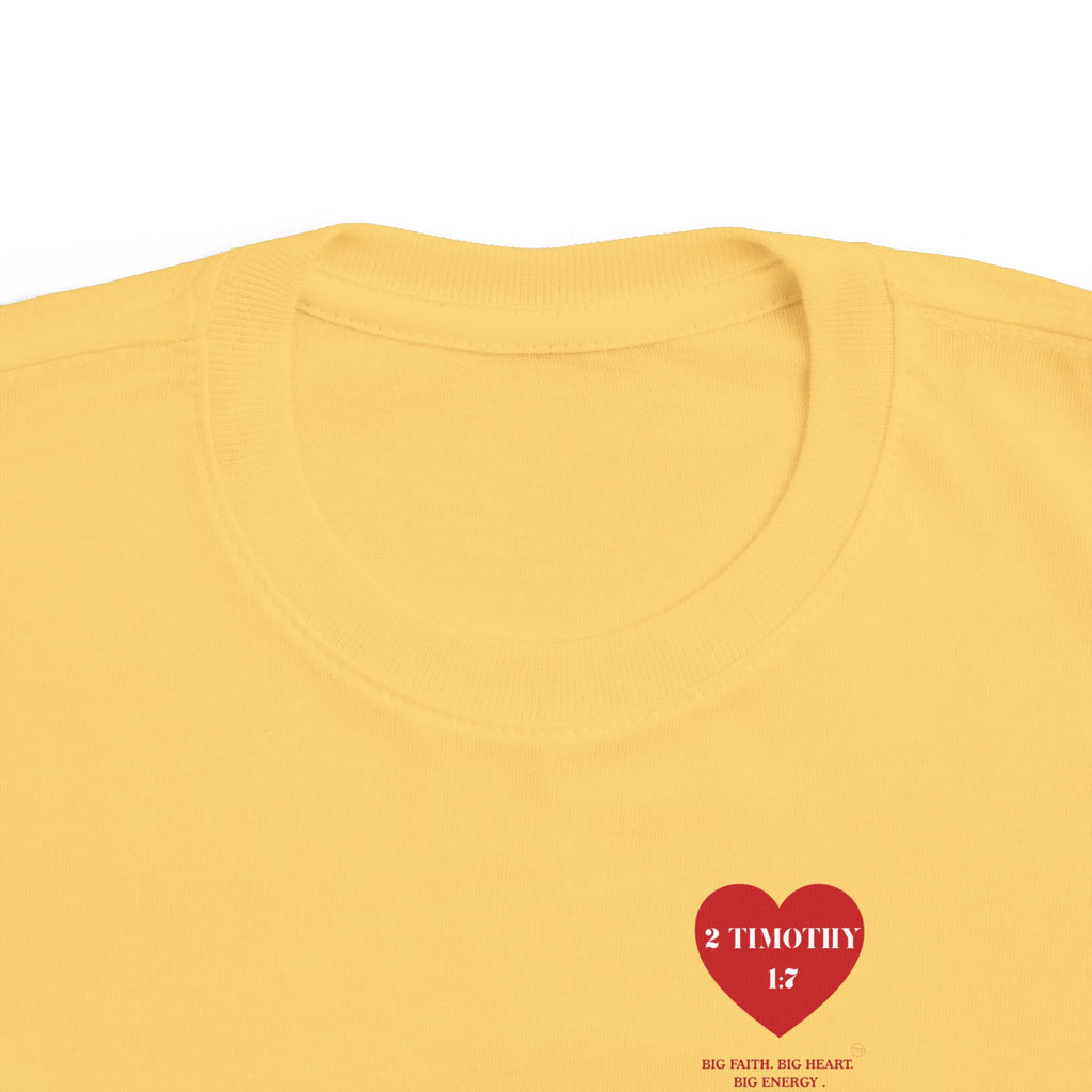 Toddler Jersey Tee — 2 Timothy 1:7 Heart Bible Verse Christian Kids Shirt