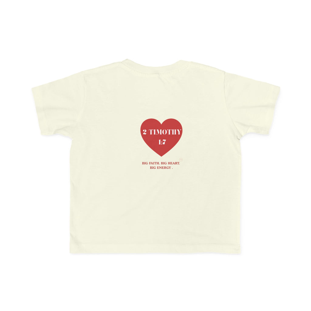 Toddler Jersey Tee — 2 Timothy 1:7 Heart Bible Verse Christian Kids Shirt