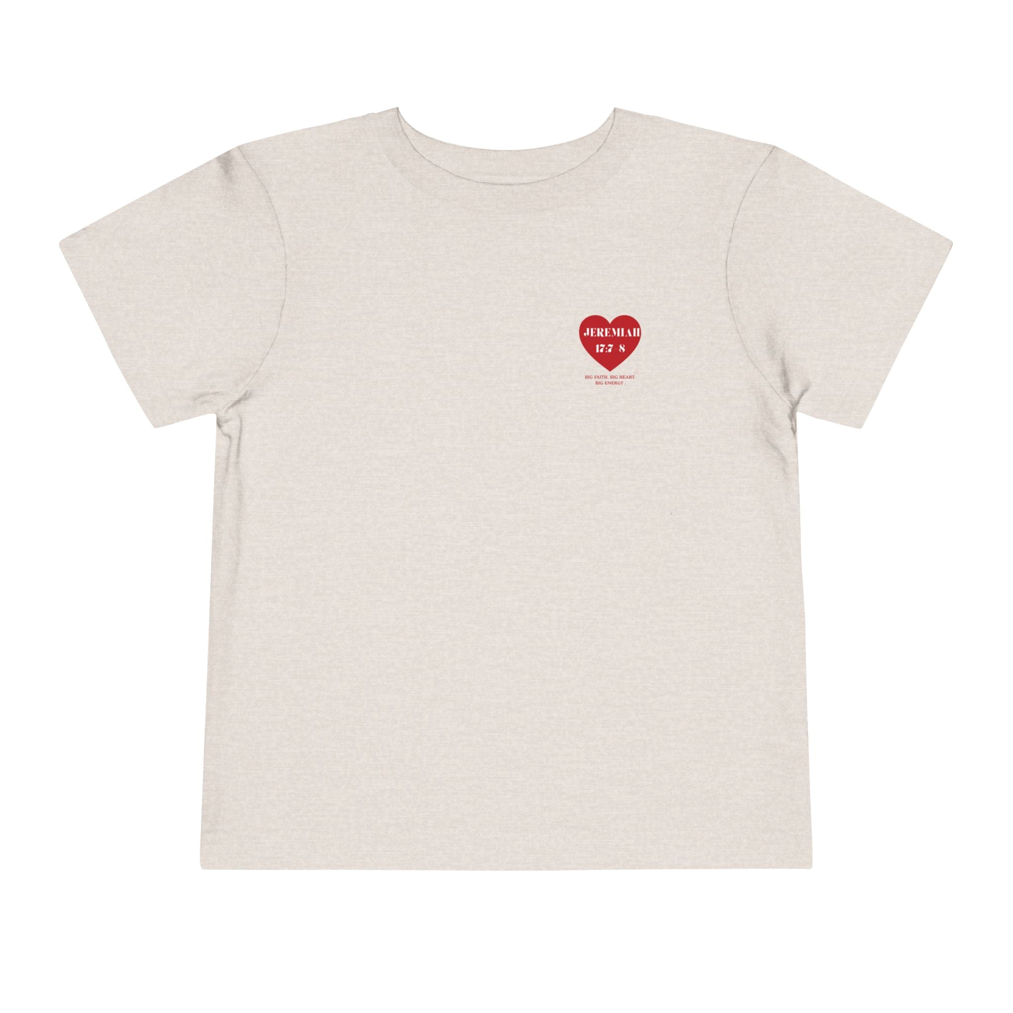 Toddler Tee — Red Heart "Jeremiah 17:7-8" Inspirational Bible Verse Shirt