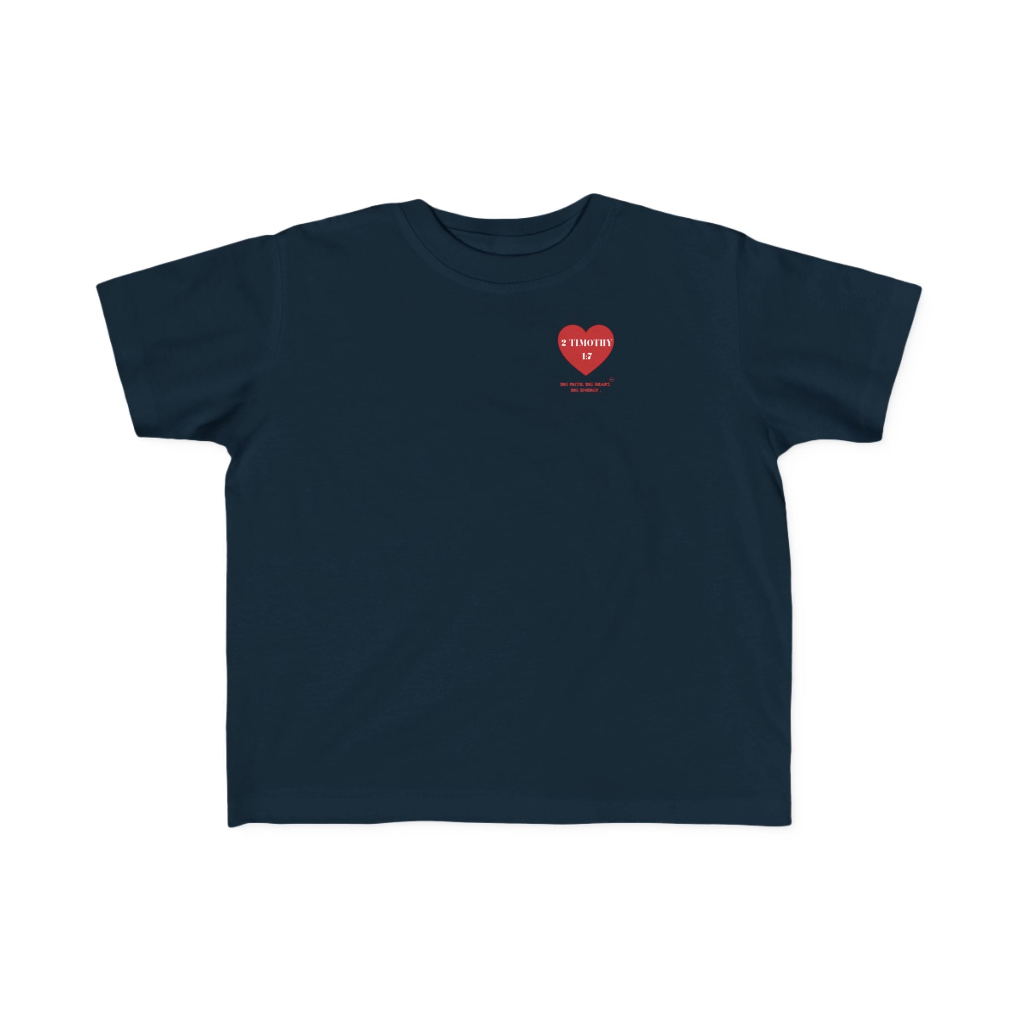 Toddler Jersey Tee — 2 Timothy 1:7 Heart Bible Verse Christian Kids Shirt