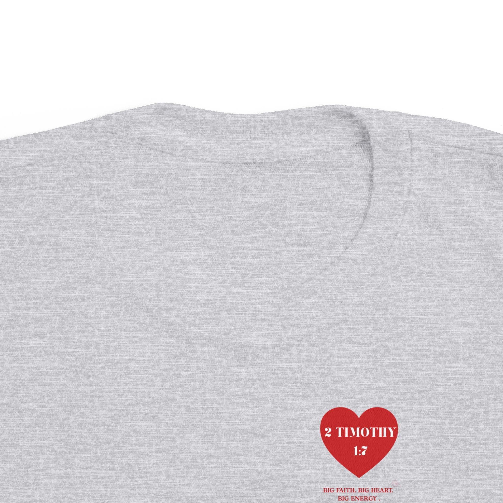 Toddler Jersey Tee — 2 Timothy 1:7 Heart Bible Verse Christian Kids Shirt