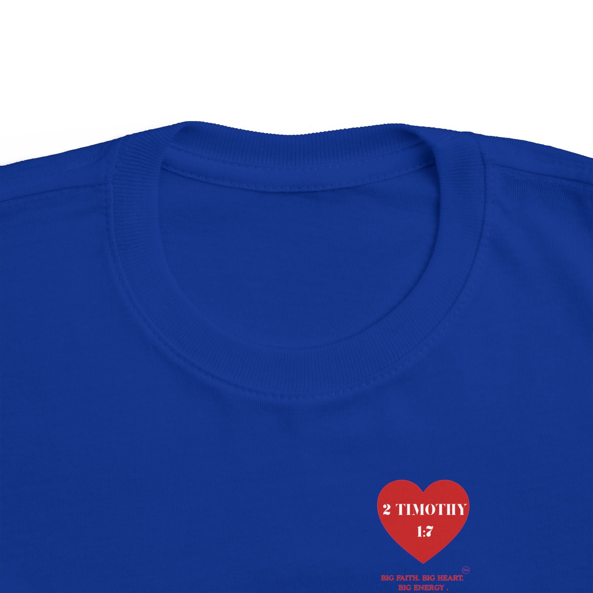 Toddler Jersey Tee — 2 Timothy 1:7 Heart Bible Verse Christian Kids Shirt