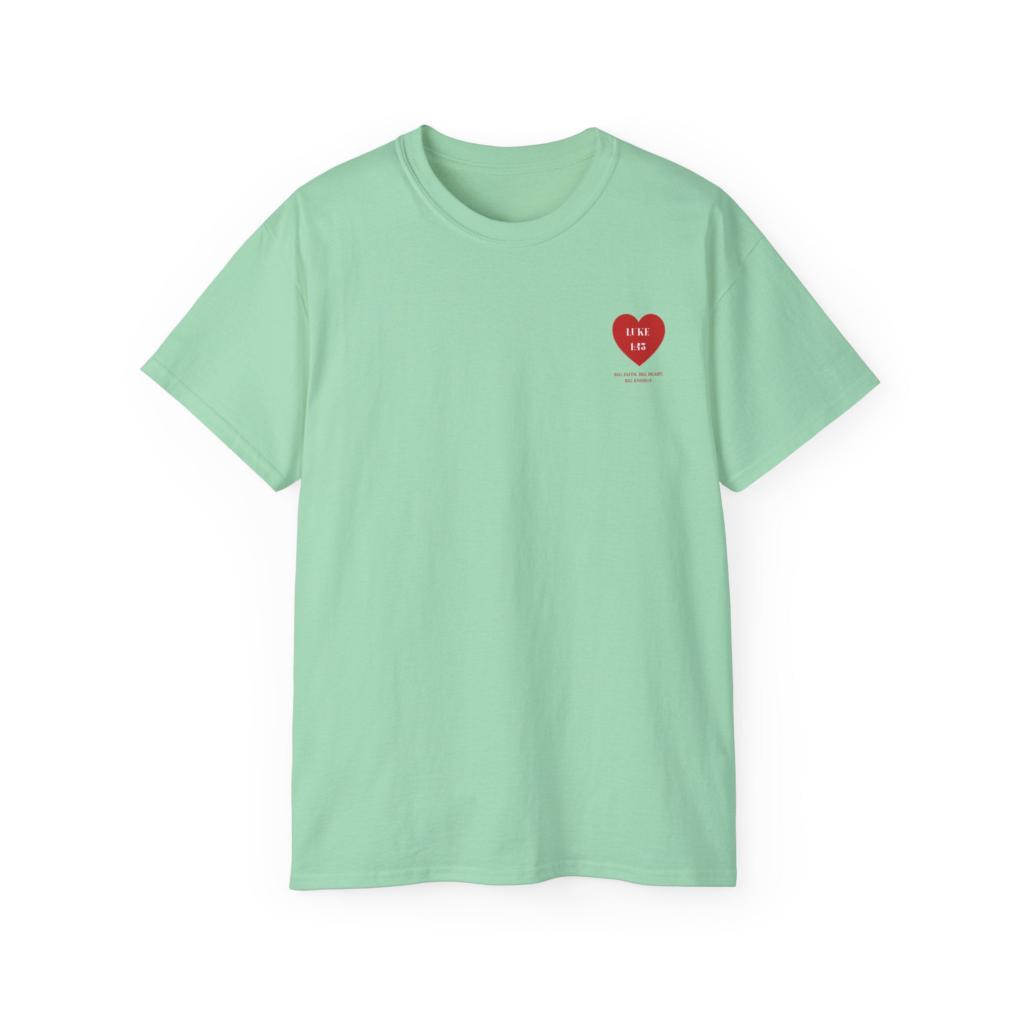 luke 1:45 Heart Unisex Verse ultra cotten– Christian Faith  T-Shirt