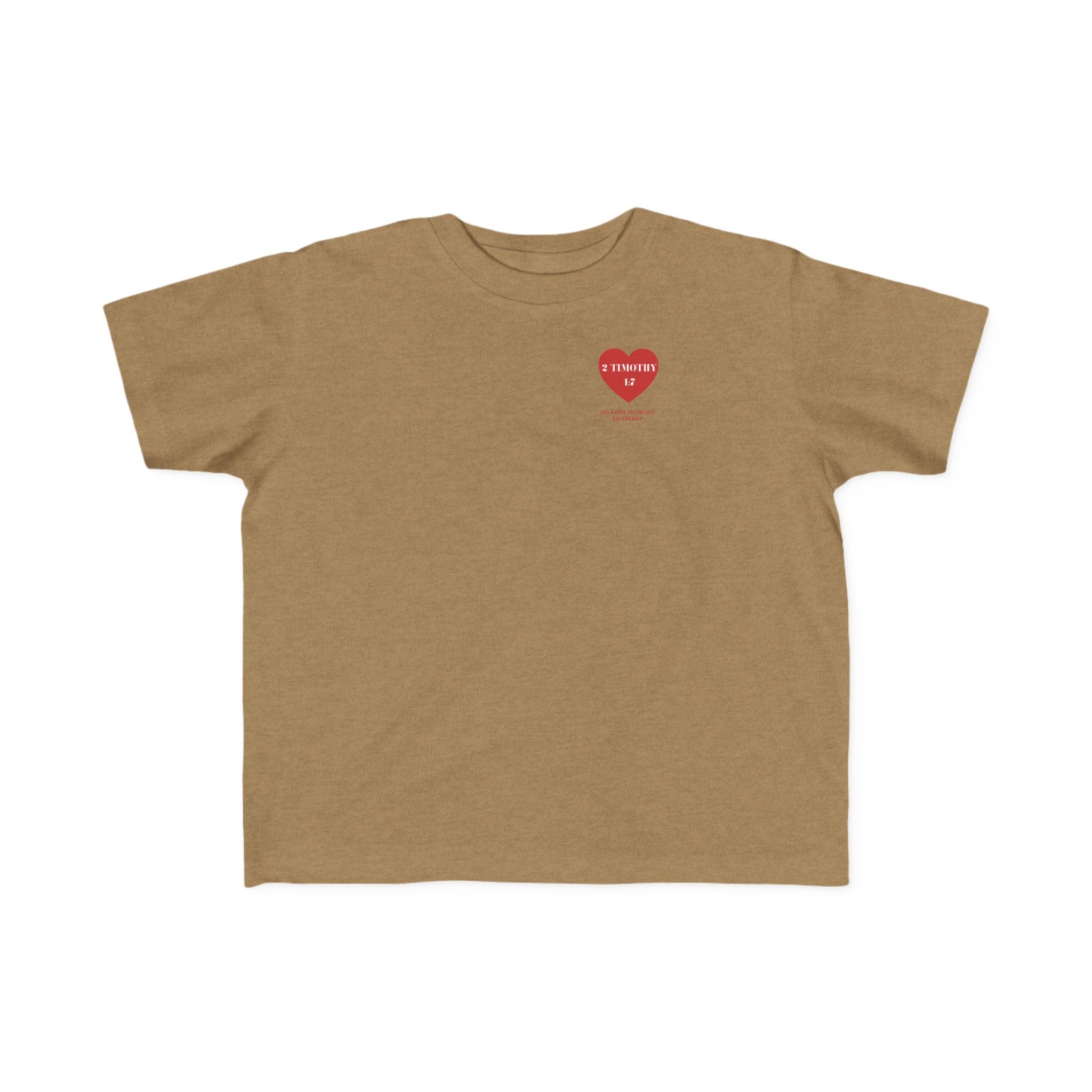 Toddler Jersey Tee — 2 Timothy 1:7 Heart Bible Verse Christian Kids Shirt