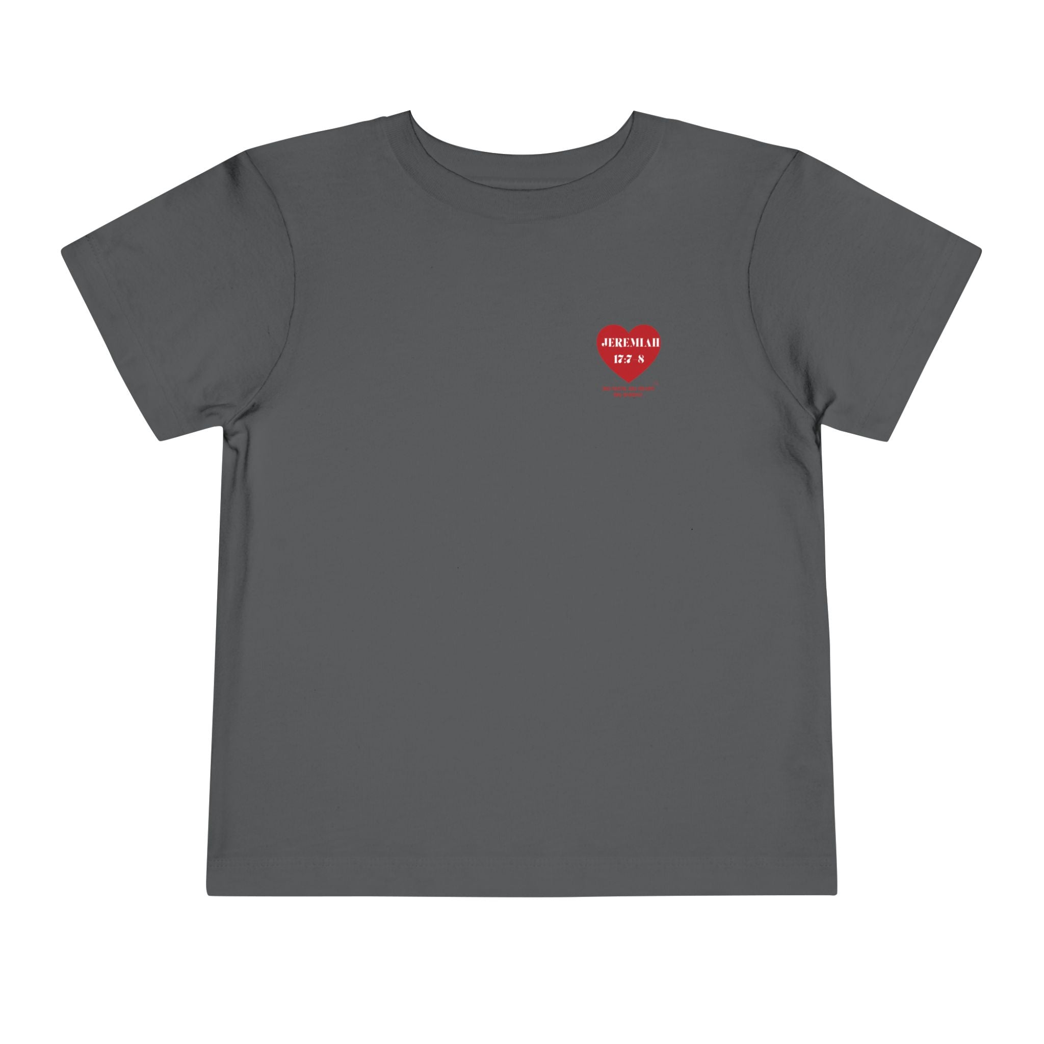 Toddler Tee — Red Heart "Jeremiah 17:7-8" Inspirational Bible Verse Shirt