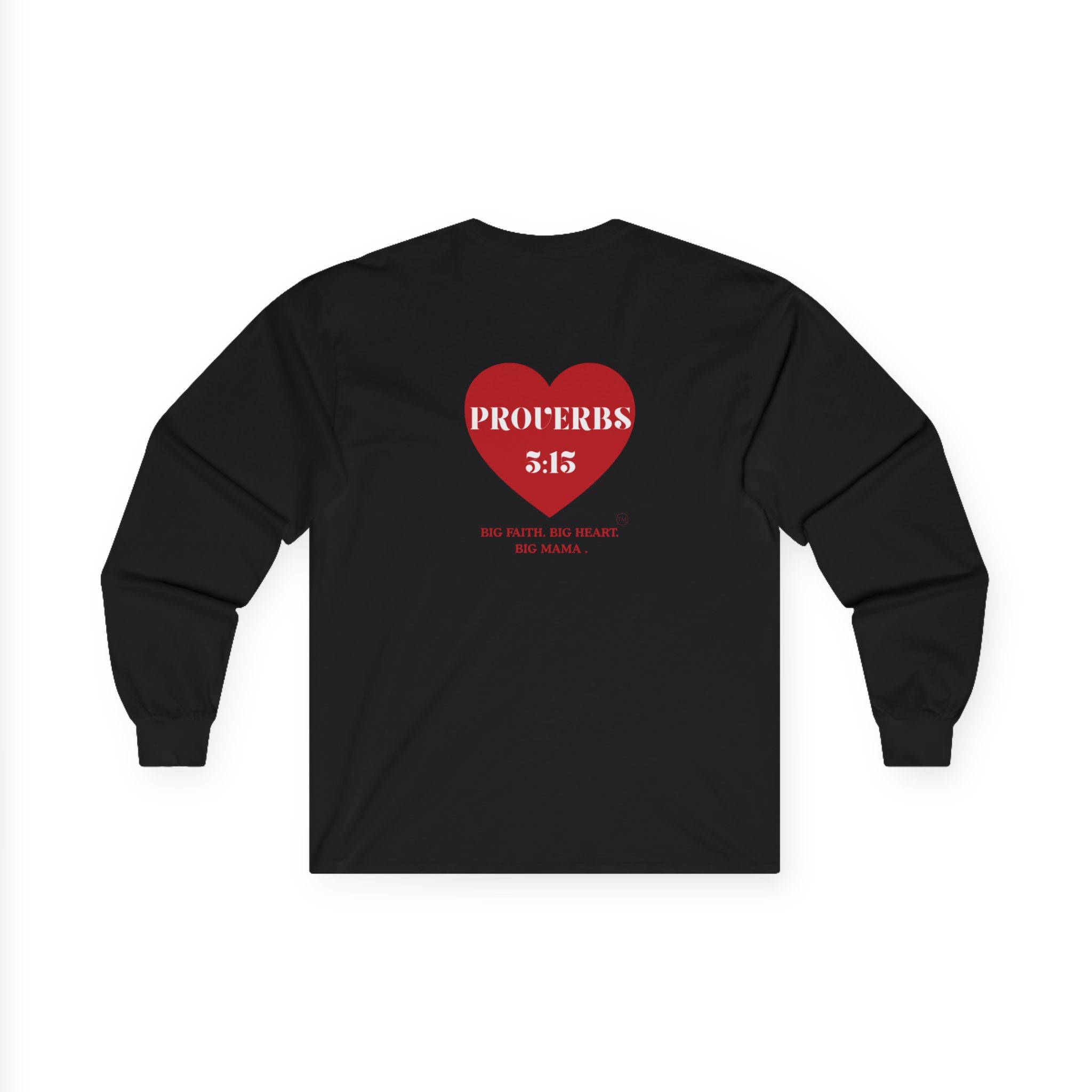 Faith-Inspired Long Sleeve Tee with Proverbs 3:15