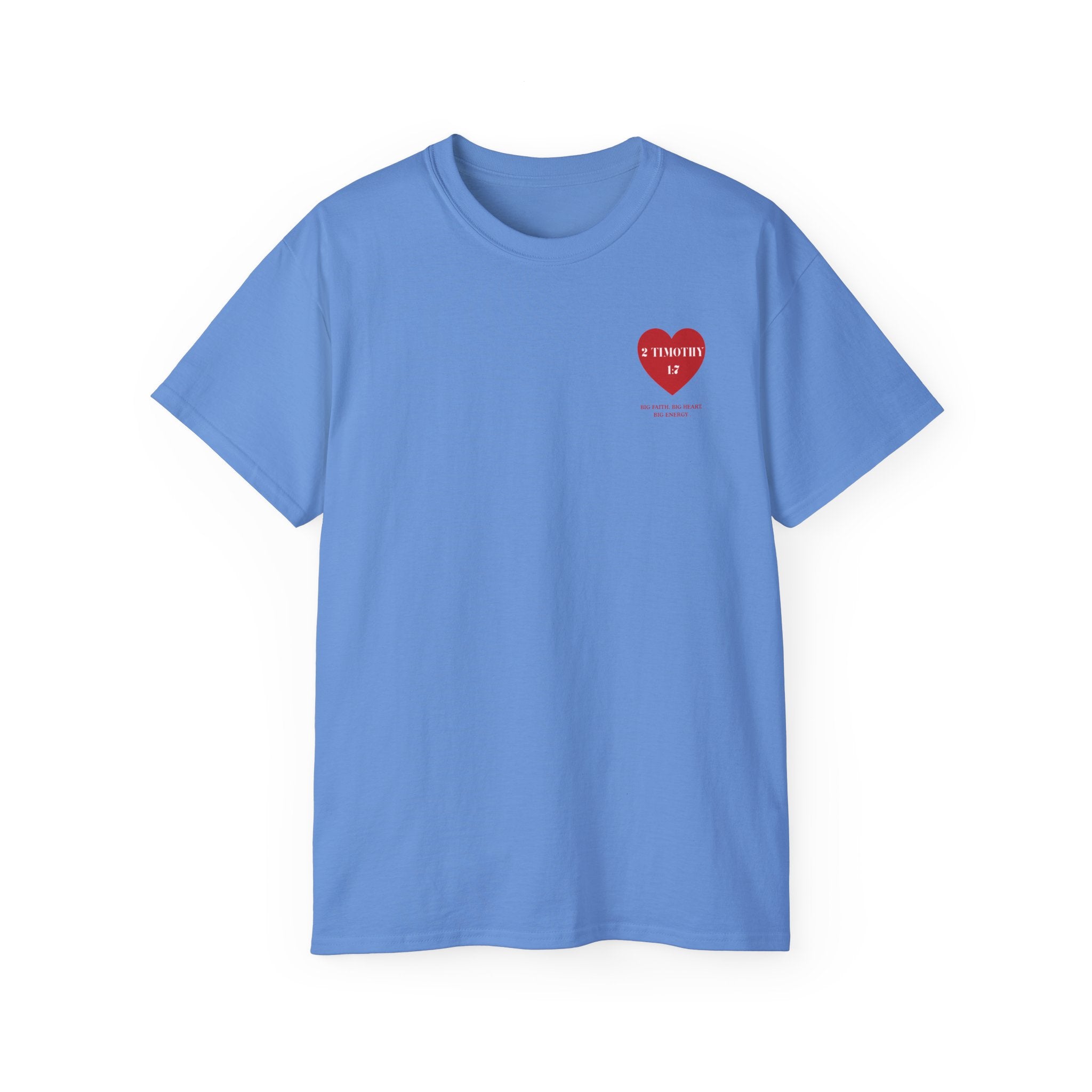 Unisex Christian Heart Tee — “2 Timothy 1:7” Inspirational Scripture T-Shirt