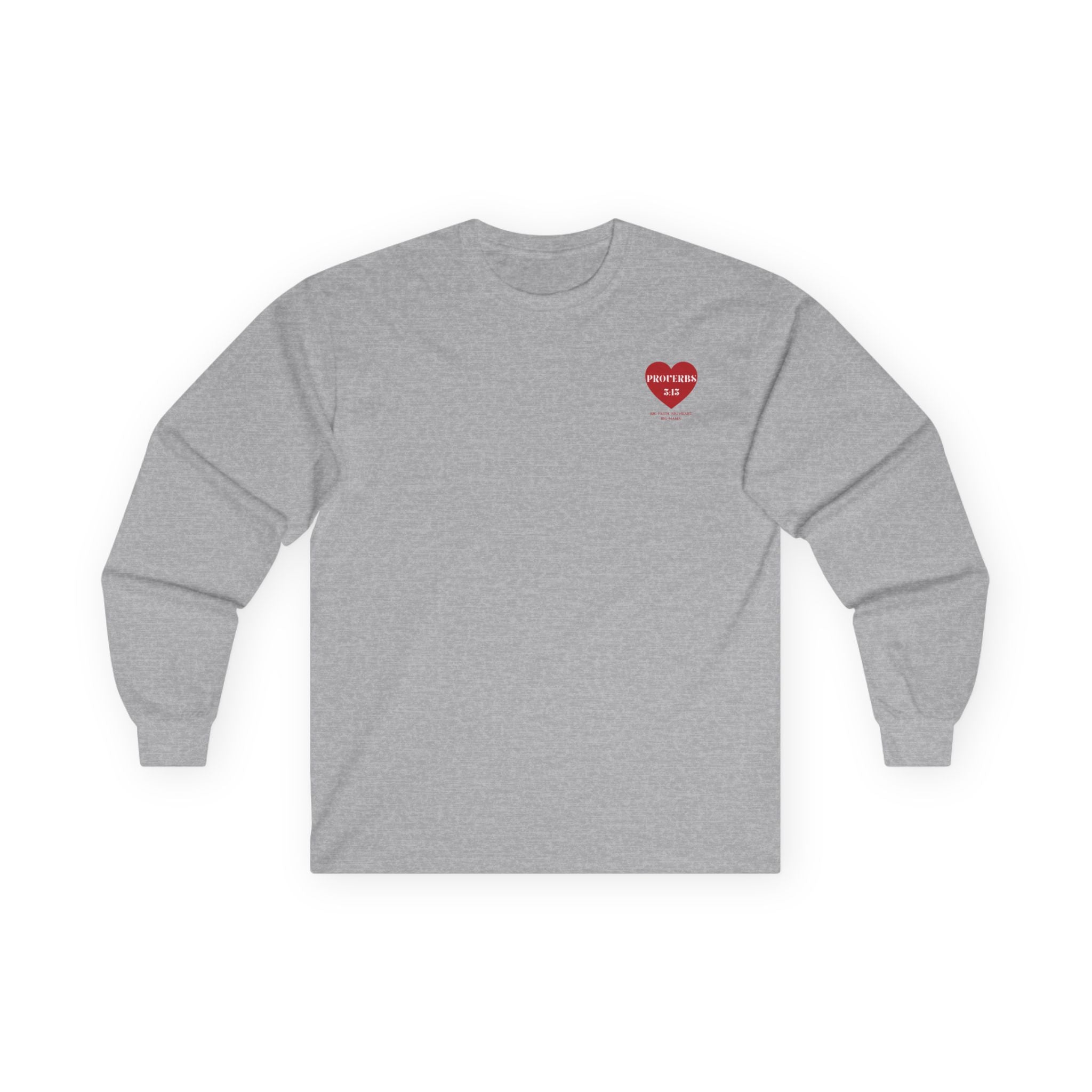 Faith-Inspired Long Sleeve Tee with Proverbs 3:15
