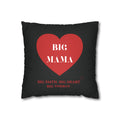 Big Mama Inc. Heart Faux Suede Pillow — "Big Energy. Big Mama." Decorative Throw Pillow